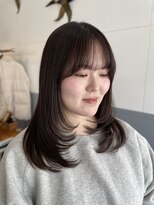 ブラウン(Brown)&nbsp;顔まわりレイヤー/ミディアム