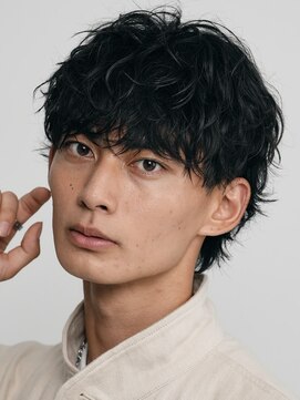 フィフス 大分(fifth) 大分シャドウパーマメンズカットラウンドマッシュツーブロック