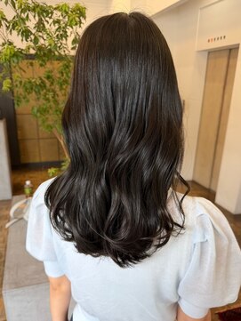 ヘアーアイスカルテット(HAIR ICI QUARTET) ブリーチなしカラー夏カラーオリーブグレージュ韓国風くびれ