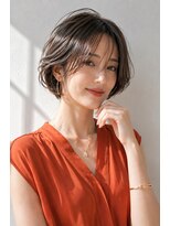 アッシュ 学芸大学店(Ash) ショートボブ/大人女性/シアーベージュ/白髪ぼかし/脱白髪染め