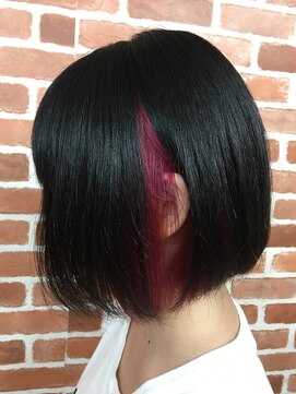 シュガービー(SUGAR-B) 【SUGAR-B】ピンクインナーカラーボブ