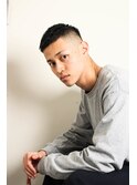 七三オールバックかき上げヘアコンマヘア７５