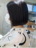 guest hair パツっと切りっぱなしボブ