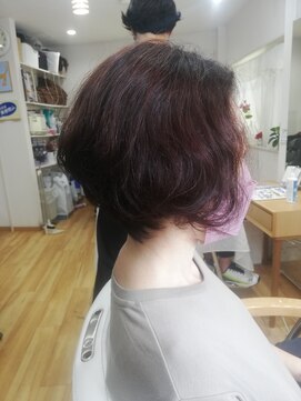 今日は美容院 大人ベリーピンク8