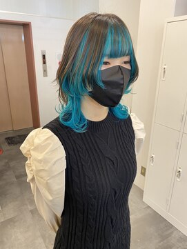 ルヴェルヘアー(Revel hair) インナー×ウルフカット