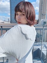 ルービック 梅田茶屋町(Rubik)&nbsp;イメチェンフェミニン小顔カットアッシュブラウンボブ