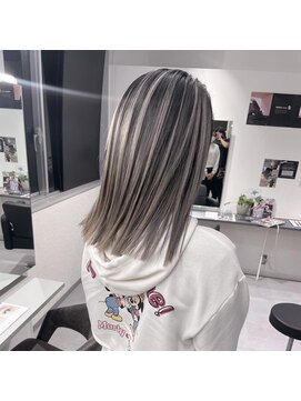 キング 梅田(K!ng) 【梅田】ホワイトバレイヤージュバレイヤージュホワイトカラー