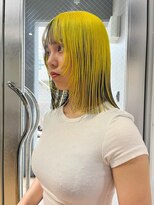 アルカナ 明治神宮前原宿(ARCANA) 斜めバンググレージュカラーデザインカラー　シルキーベージュ　