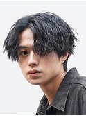 ゆるめ波巻きスパイラルパーマ束感マッシュヘア