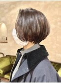 ショート/ショートヘア/ショートボブ/銀座/ハイライト/ベージュ