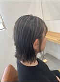 ボブ×ハイライトカラー
