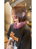大人綺麗な小顔襟足スッキリショートボブ　30代40代50代 