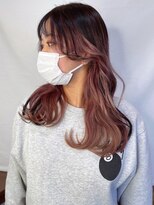 ヘアメイク ミチ 富田店(HAIRMAKE MICHI)&nbsp;【MICHI 富田店　古作 蓮】インナーカラー　ピンク　ブラック