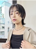 天神大名ウルフカット顔周りレイヤーカットミディアム今泉