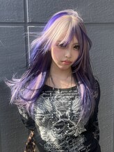 スリー(three) WHITE × PURPLE【セクションカラー】