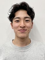 インセプション 銀座(INCEPTION)&nbsp;センターパート/スペインカールニュアンスパーマ/ダークアッシュ