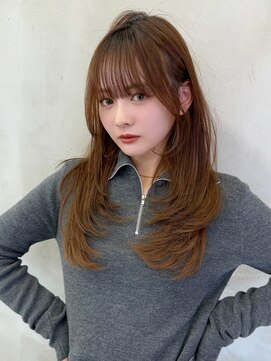 ロンド ストラーダ 心斎橋(Lond strada) エアリーロング×ピンクベージュ×美髪［髪質改善/縮毛矯正］