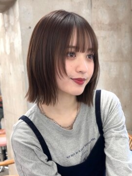 ガーデン 渋谷(GARDEN) ボブ レイヤーカット 髪質改善 顔周り グレージュカラー