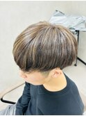 【メンズハイライト】メンズマッシュ＋ベージュハイライト