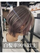 アンドグレイ 千葉船橋店(and gray.) 白髪率90%頭皮改善白髪活かしカラー