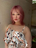 シーン バイ ラッド(SCENE by RAD)&nbsp;小顔効果のレイヤーショートボブピンクヘア小顔盛り大人可愛い
