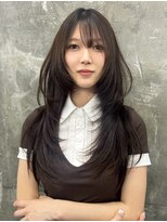 キング 京橋店(K!ng)&nbsp;韓国オルチャンレイヤーカットシースルーバングハッシュカット