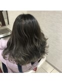 外人風グレージュハイライト