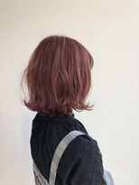 ヘアメイク オブジェ(hair make objet) 切りっぱなしボブ 韓国風レッドカラー☆★KAI☆★