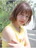 切りっぱなしボブ ボルドー 大人かわいい☆