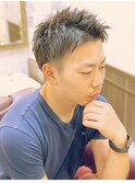 爽やか　２ブロック　アップバング<理容室>[メンズ/上野]