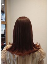 エイムヘアーティエル 鶴川店(eim hair tiele)&nbsp;ペールピンクで艶カラー