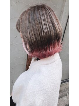 ガーデン 北花田(garden) あざといピンクの裾カラー♪