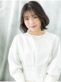くせ毛風エアリー黒髪大人ナチュラルミディc古河20代30代40代