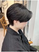 韓国マッシュセンターパート×黒髪フェザーパーマMEN’S HAIR