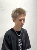 スパイキーショート/ハイトーンカラー/ブロンド/ベージュカラー