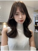 憧れ韓国くびれヘア/顔まわりカットレイヤーカット艶髪黒髪