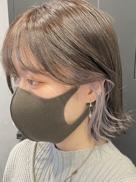 ムク 横浜店(muku) ミルクティーベージュダブルカラーケアブリーチインナーカラー