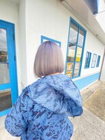 ヘアーメイク コラソン(hair make corazon)&nbsp;1黒髪ボブルフネビージュ小顔ワンレンダークアッシュ