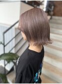 ミルクティーベージュ/切りっぱなしボブ