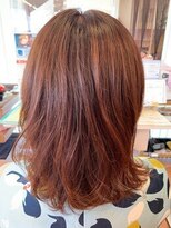 ウェーブ 和合店(wave)&nbsp;〈wave和合店〉暖色系 ピンクカラー 毛先カールパーマ