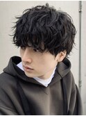 大分メンズナチュラルマッシュカット無造作シャドウパーマゆるめ