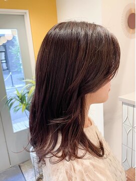 ムーン(moon) くびれヘア/アプリコットオレンジ/ハイライトカラー/武蔵小杉