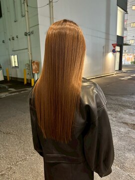 ネウィ 調布(newi) 艶髪ロング/髪質改善/アプリコットオレンジ