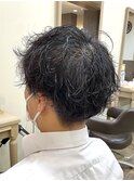 MEN’S HAIR/波巻ツイストスパイラル/フェザーパーマ/中村