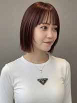 キャパ セントラル 天神 大名店(CAPA central)&nbsp;ショートボブ 顔周りカット 艶髪 ブラウンカラー 20代