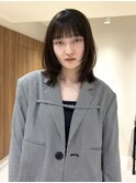 ボブ/くびれミディ/ミルクブラウン/シースルー/30代40代50代銀座