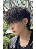 波巻きパーマ