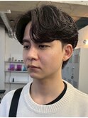 天神メンズパーマフェザーパーマシャドウパーマセンターパート