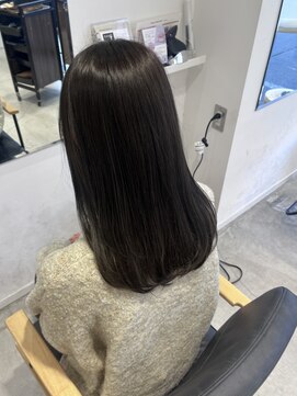ビューバイネオリーブ 用賀店(Beau'r by neolive) ストレートパーマ縮毛矯正ダークパープル夏ミルクブラウン[用賀]