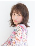 毛先パーマ外ハネミディアム　担当　森